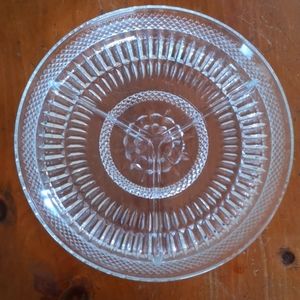 Vintage dip glass plate
